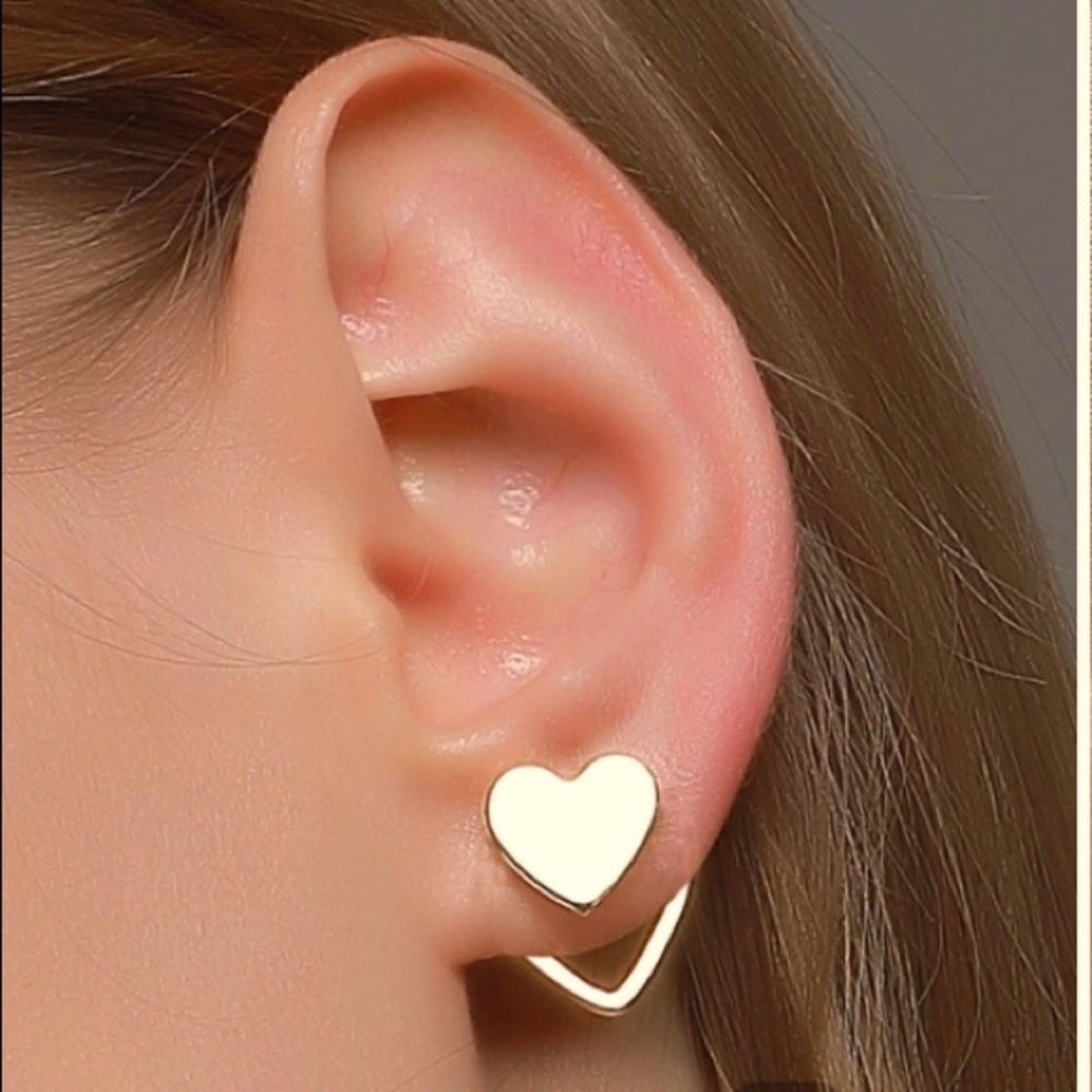 🌸2/$28 OR 🌺3/$33 Silver Heart Halo Earrings